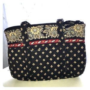 Vera Bradley dark blue fabric purse